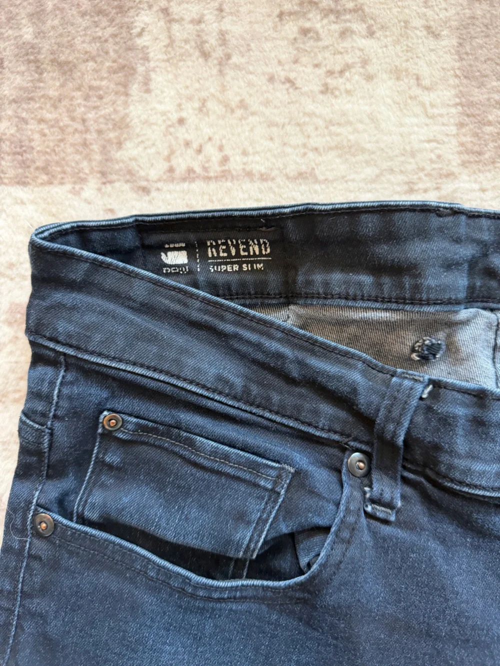 Men’s G‑Star RAW “Revend Super Slim” Jeans — 35W x 34L (Raw Denim)